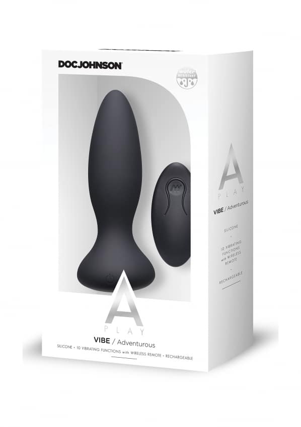 Doc Johnson - Vibe Adventurous Vibrerende Buttplug - Zwart
