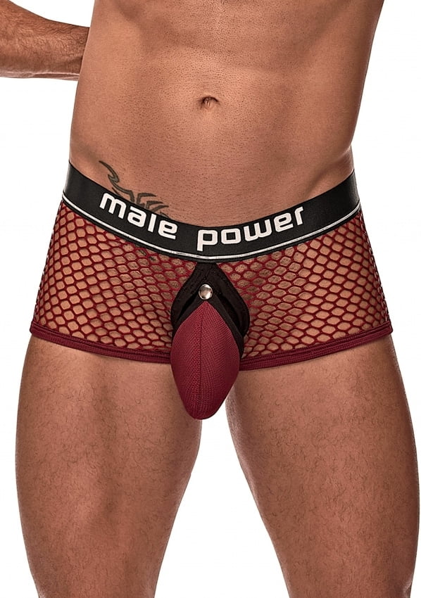 Male Power - Mini Cockring Short - Bordeauxrood