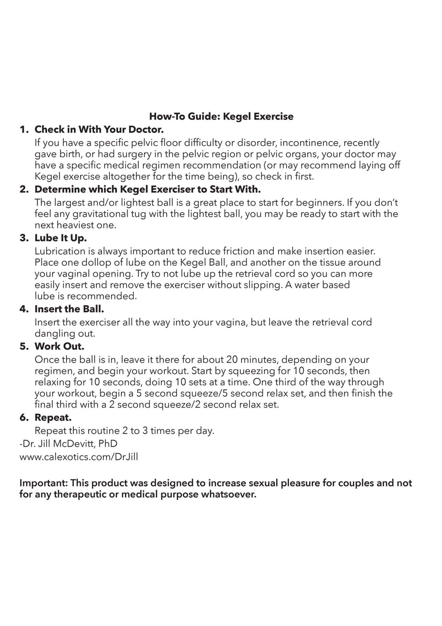 Calexotics - Kegel Training Set Lemon