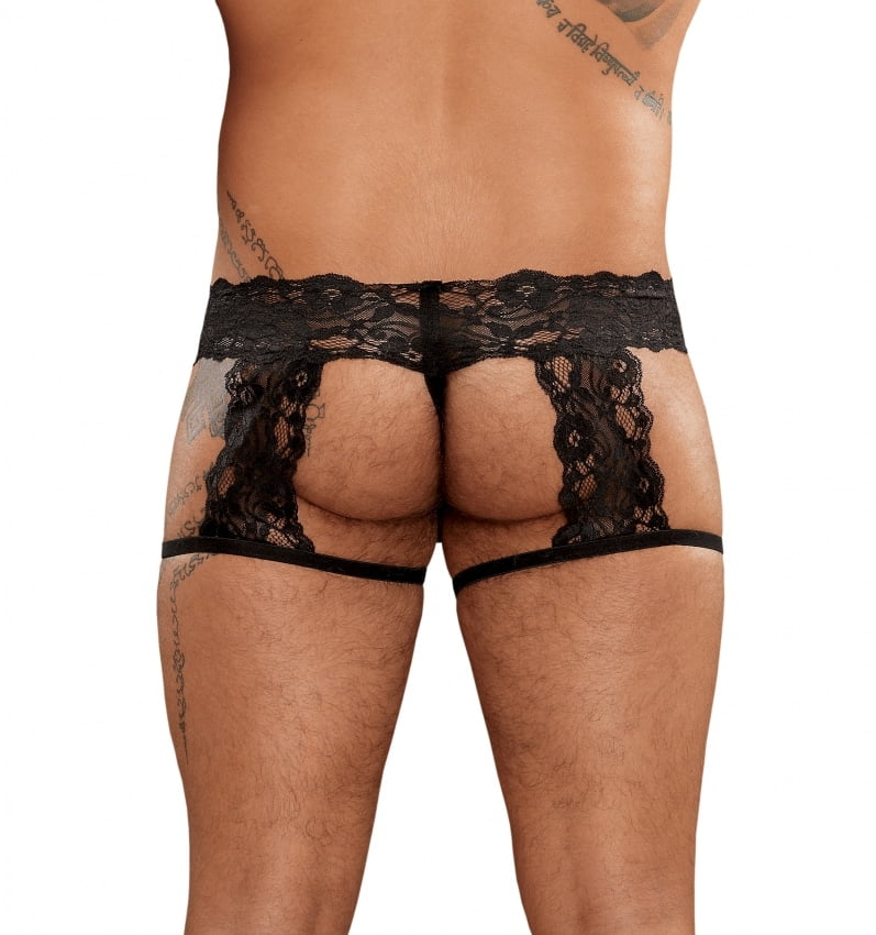 Male Power - G-String Kousenband Short - Zwart