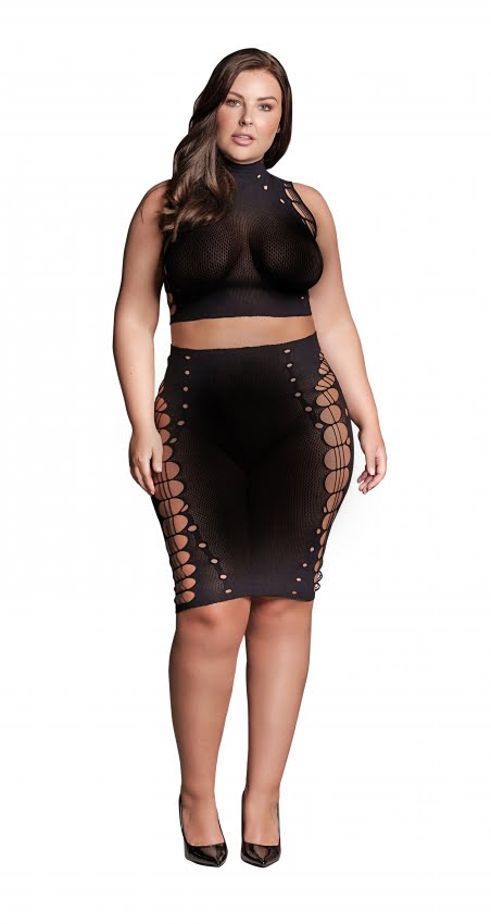 2 delig setje crop top en rokje