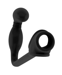 SONO NO. 2 Butt Plug met penisring - Zwart