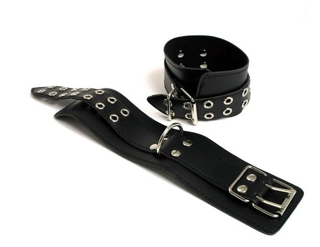 Soepele leren handboeien