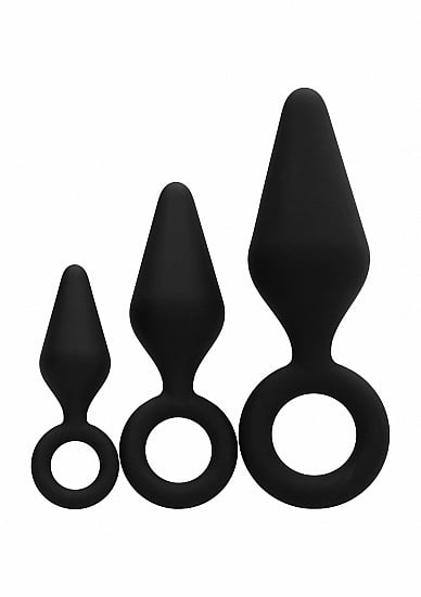 Siliconen butt plug set - 3 stuks