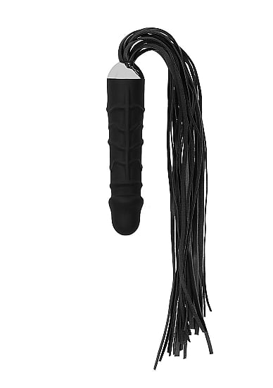 Zwarte Zweep met realistische dildo