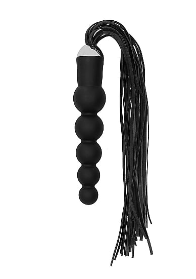 Zwarte Zweep - dildo met verdikkingen - Zwart
