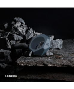 Boners Cockring Met Diamant Design - Grijs