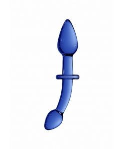 Chrystalino Doubler - Blue glazen dildo