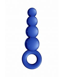 Chrystalino Tickler - Blue glazen dildo