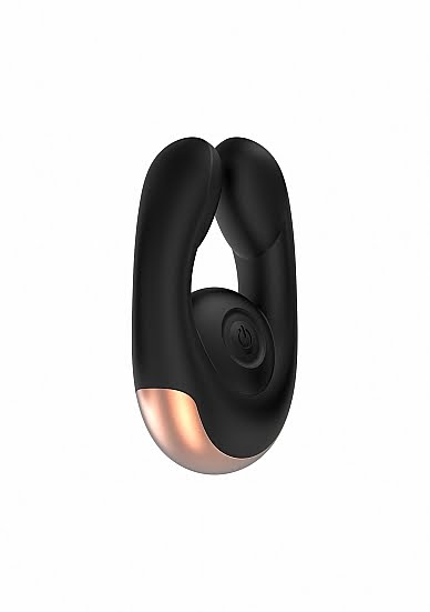 Elegance Dual Motor Clitoral Stimulator - Fancy - Black