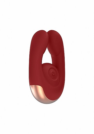 Elegance Dual Motor Clitoral Stimulator - Fancy - Red