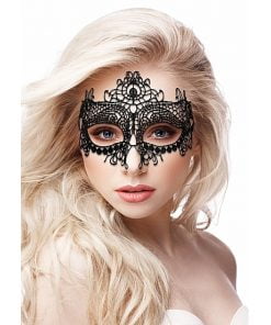 Queen Black Lace Masker - Zwart