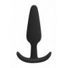 GILLES medium cork butt-plug with handles - Black