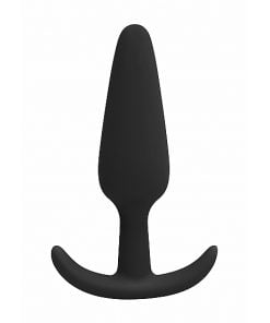 GILLES medium cork butt-plug with handles - Black