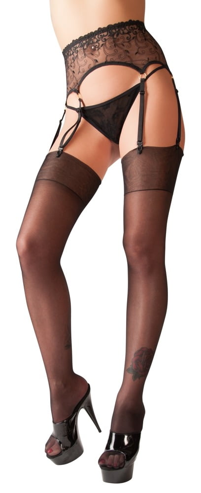 Glanzende Panty met Soepele Afwerking voor Hete Avonden - Zwart