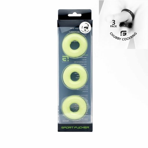 Sport Fucker - Chubby Cockring set - Glow in the Dark