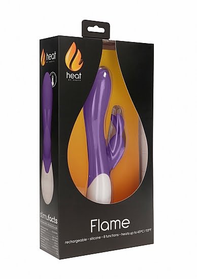 Flame - Rechargeable Heating G-Spot Rabbit Vibrator - Paars - Afbeelding 3