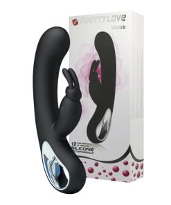 Pretty Love - Webb Rabbit Vibrator - zwart