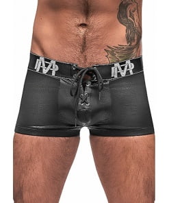 Male Power - Lace Up Short - Black