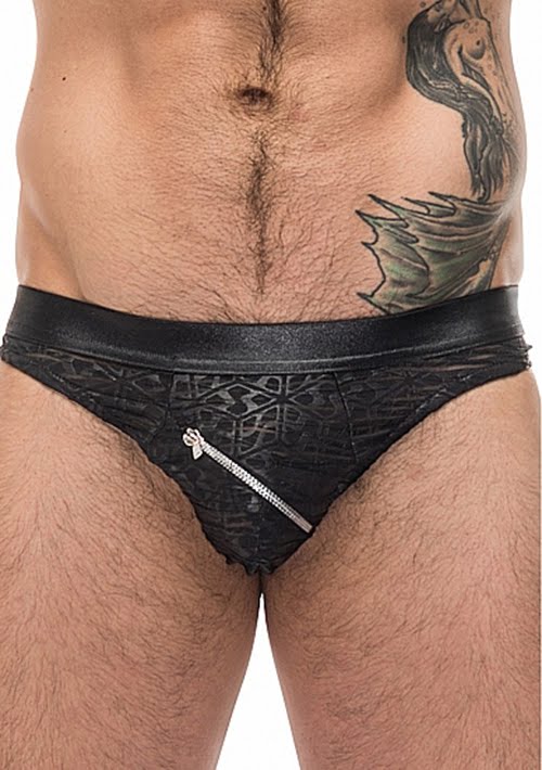 Male Power - Zip Bikini - Black