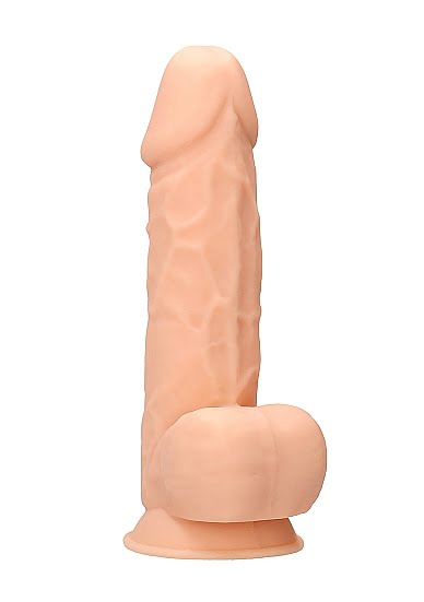 Real Rock - Silicone Dildo met Ballen - Blanke huidskleur - 21.6 cm