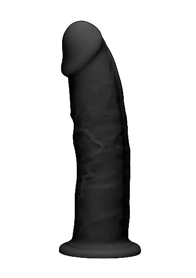 Real Rock - Silicone Dildo zonder Ballen - Zwart - 15,3 cm