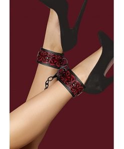 Ouch! Luxury Ankle Cuffs - Burgundy