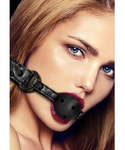 Ouch! Breathable Luxury Ball Gag - Zwart