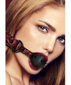 Ouch! Breathable Luxury Ball Gag - Burgundy