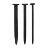 Silicone Rugged Nail Plug Set - Urethral Sounding - Zwart