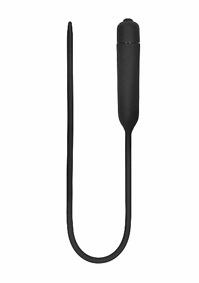 Silcone Vibrating Bullet Plug Extra Long - Zwart