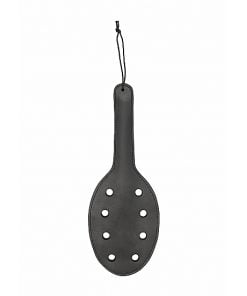 Pain - Saddle Leather Paddle With 8 Holes - Zwart