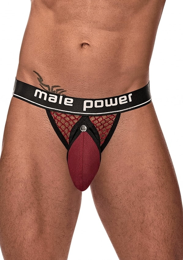 Male Power - Cockring Jock Strap - Bordeauxrood