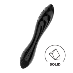 Dazzling Crystal 1 - Glazen Dildo - Zwart