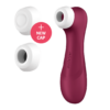 Pro 2 Generatie 3 - Double Air Pulse Vibrator - Liquid Air - Wijnrood