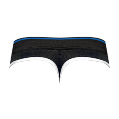 Panel Thong - L/XL - Zwart/Blauw