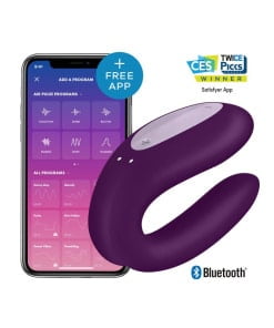 Satisfyer Double Joy Paars – Met app en Bluetooth