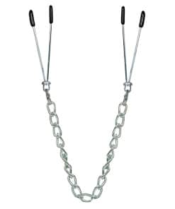 Metalen-Borstketting met tepelklemmen 42cm