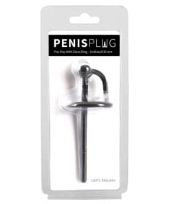 Penisplug Piss Play Met Eikelring - Zwart