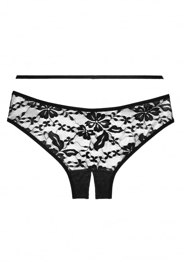 Sweet Heavens Panty Open Kruis - Zwart