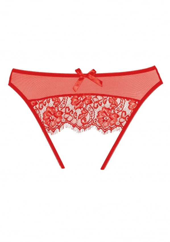 Adore Exposé Panty Open Kruis - Rood