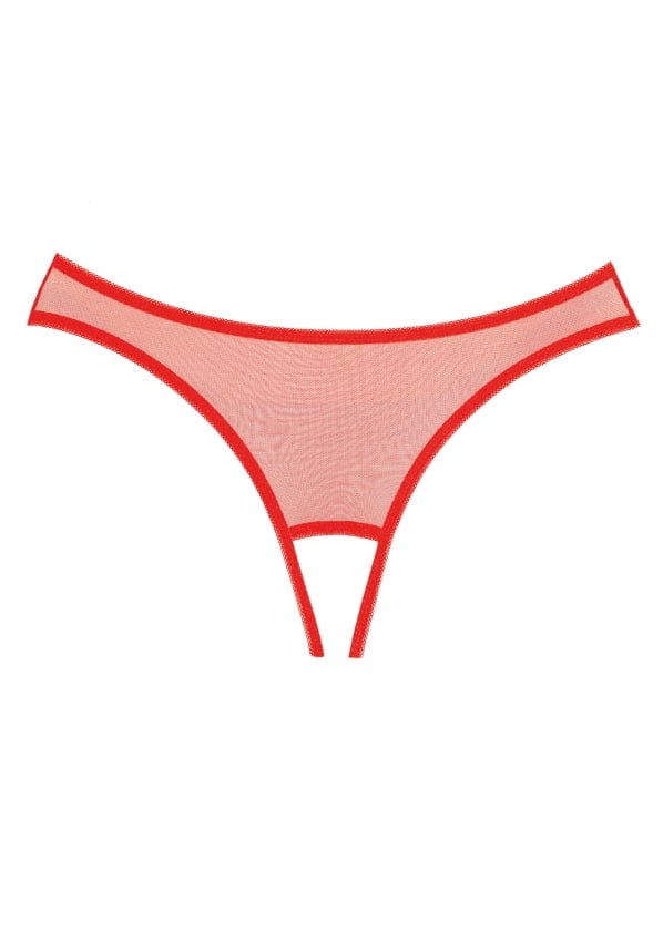Adore Exposé Panty Open Kruis - Rood