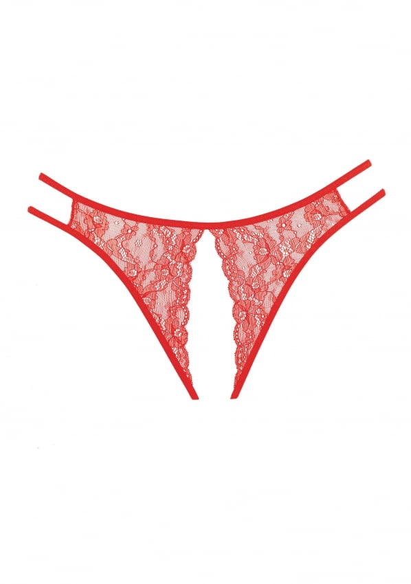 Adore Sweet Honey slip met open kruis - Rood