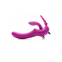 Regal Rider - Triple Vibrerende Silicone Strapless Strap-On