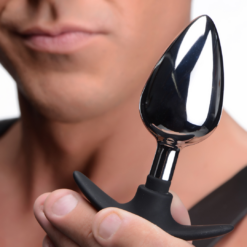 Donkere Indringer - Metaal en Silicone Anale Plug - Groot