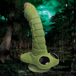 Swamp Monster Scaly Silicone Dildo - Zwart