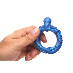Poseidon's Octo-Ring - Siliconen Cockring - Blauw
