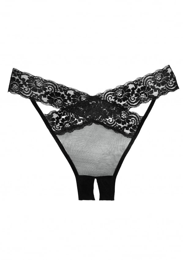 Adore Desire Panty Open Kruisje - Zwart