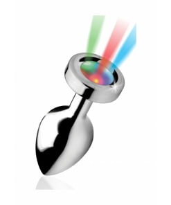 Aluminium Buttplug met LED verlichting - Medium