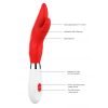 Athos Vibrator met clitoris stimulator - Rood